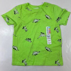 Garanimals Toddler Boys Short Sleeve Green Skater Dino Tee Tshirt Top Size 2T